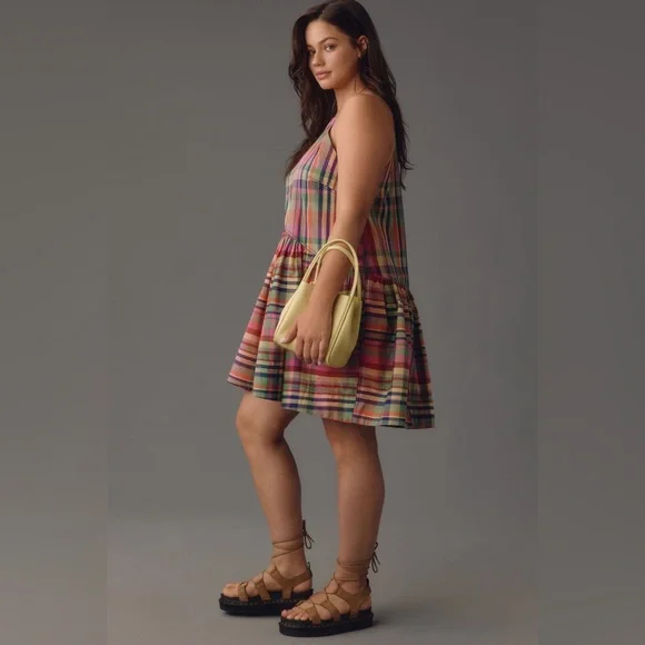 ✨ Anthropologie Kyla Flounce Mini Dress Sz XL - Picture 6 of 13